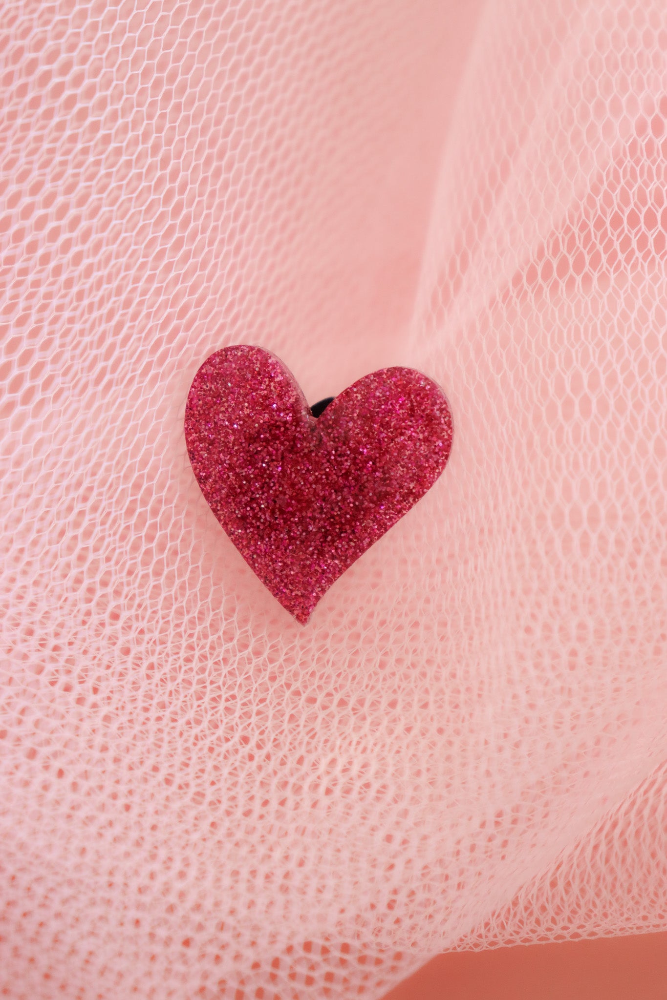 Pin's Coeur Paillettes roses