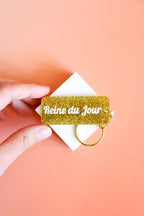 Porte clés à message - Reine du jour