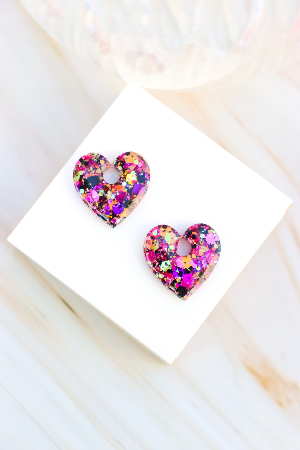 Créoles Victoire Paillettes Halloween Rose