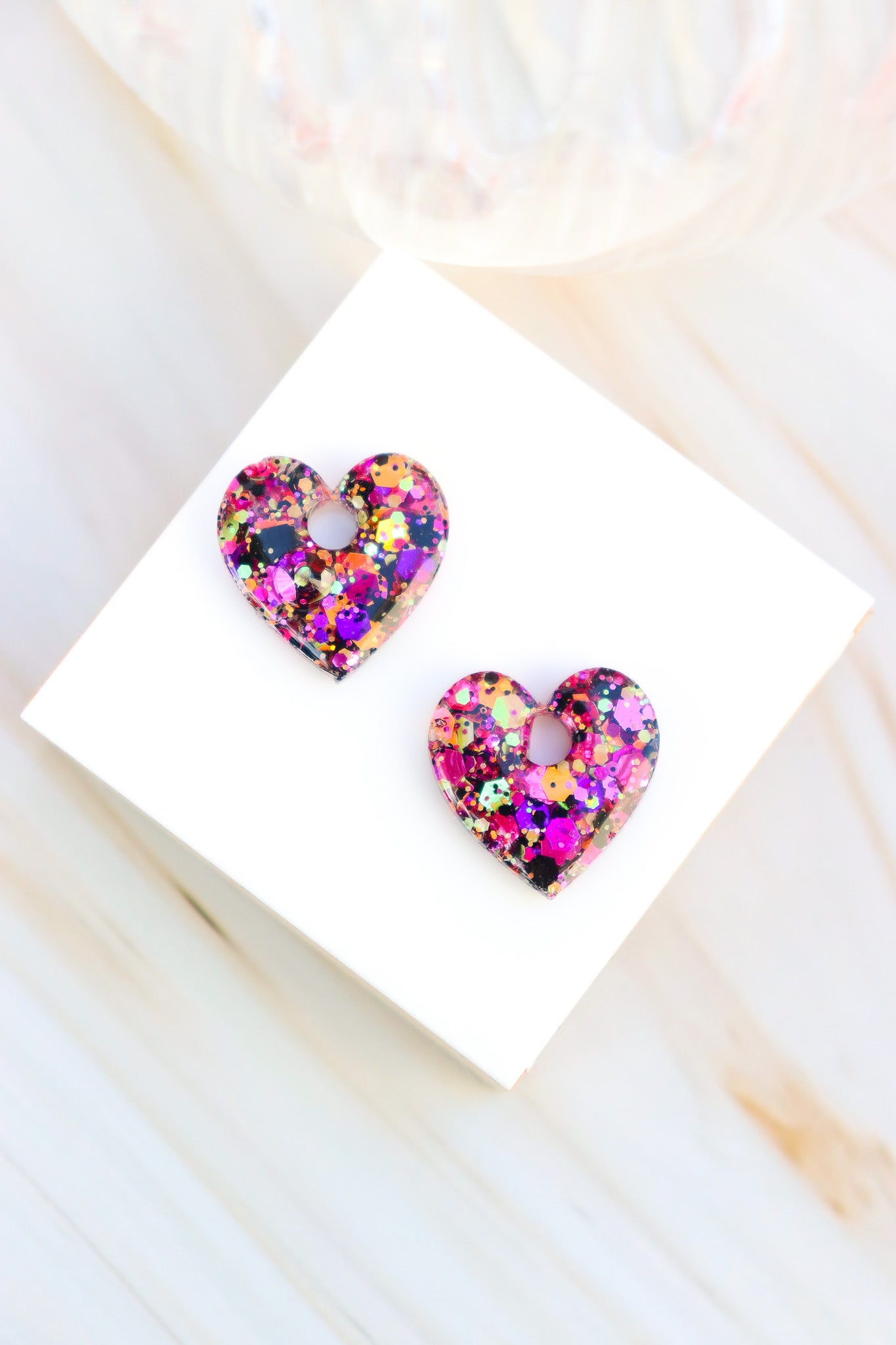 Créoles Victoire Paillettes Halloween Rose