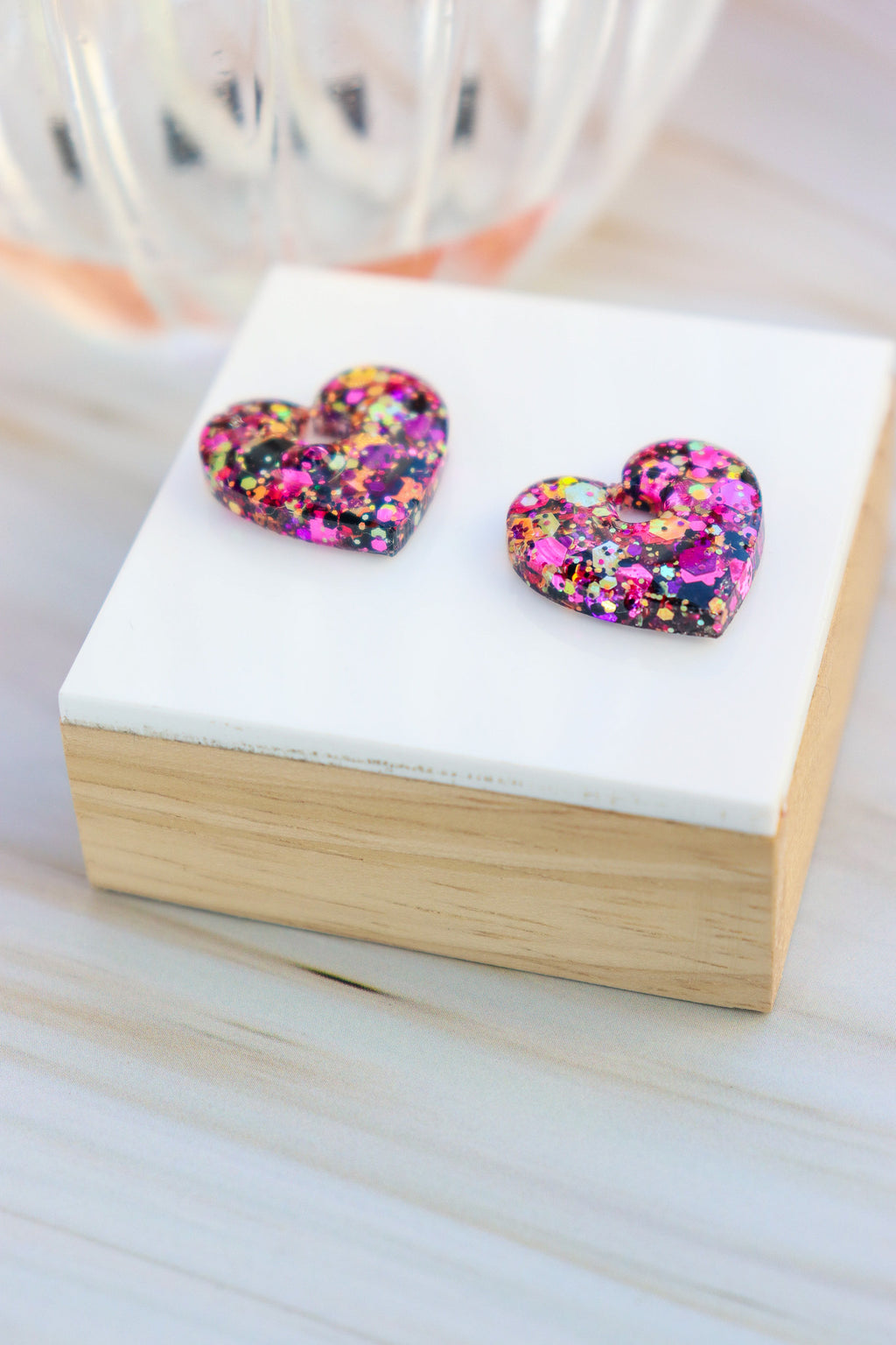 Créoles Victoire Paillettes Halloween Rose