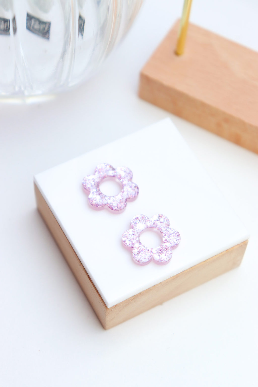 Créoles Vivienne Paillettes Lilas