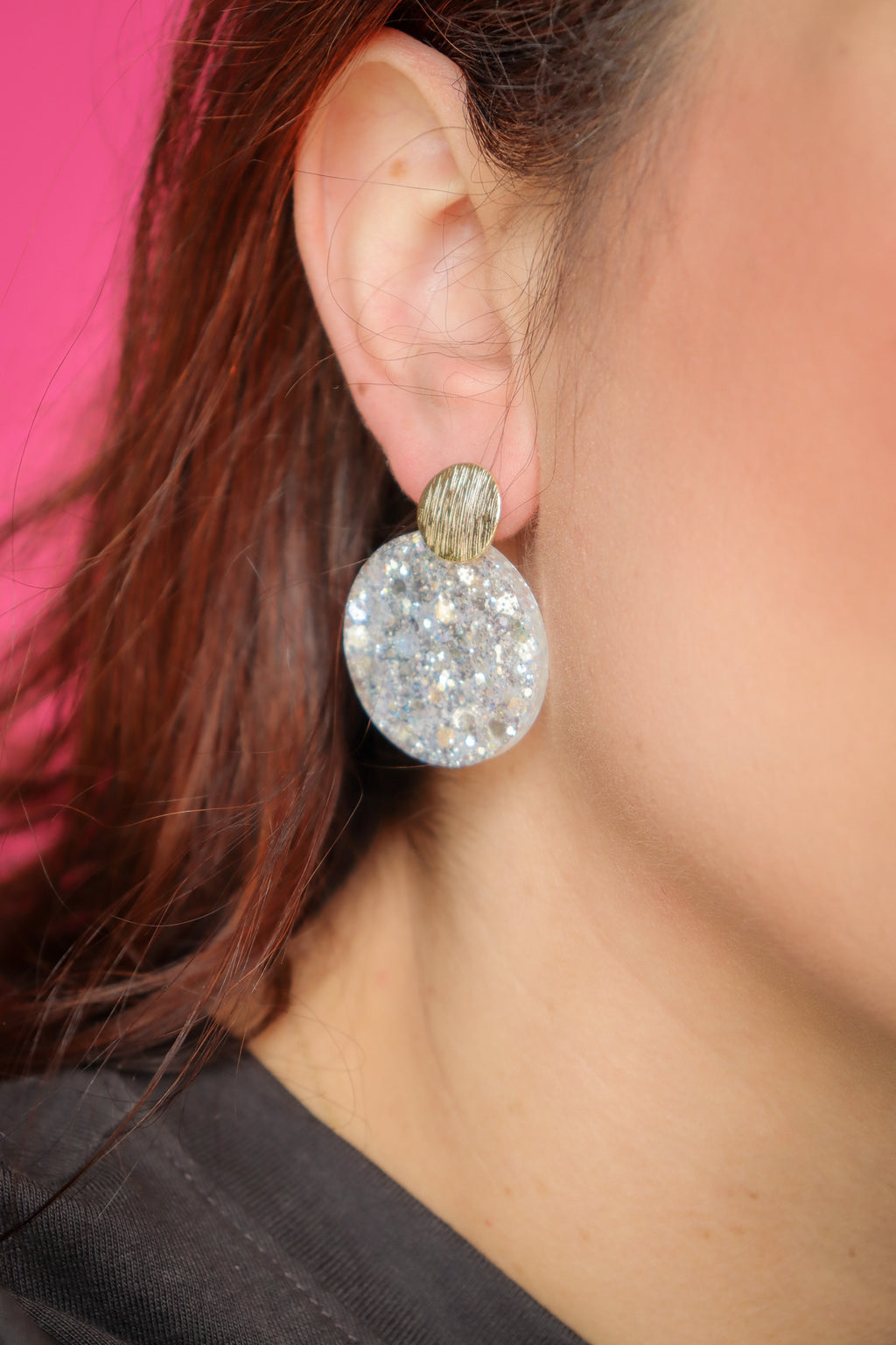 Boucles d'oreilles Béa Blanc Glacier