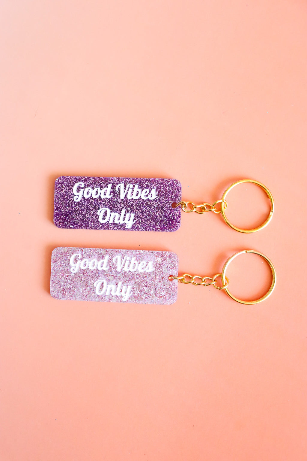 Porte clés à message - good vibes only