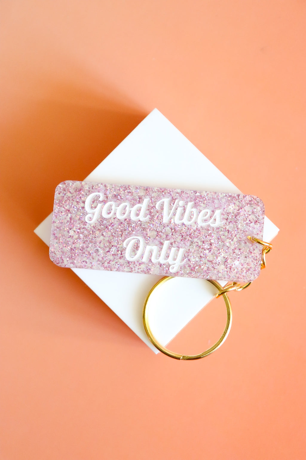 Porte clés à message - good vibes only