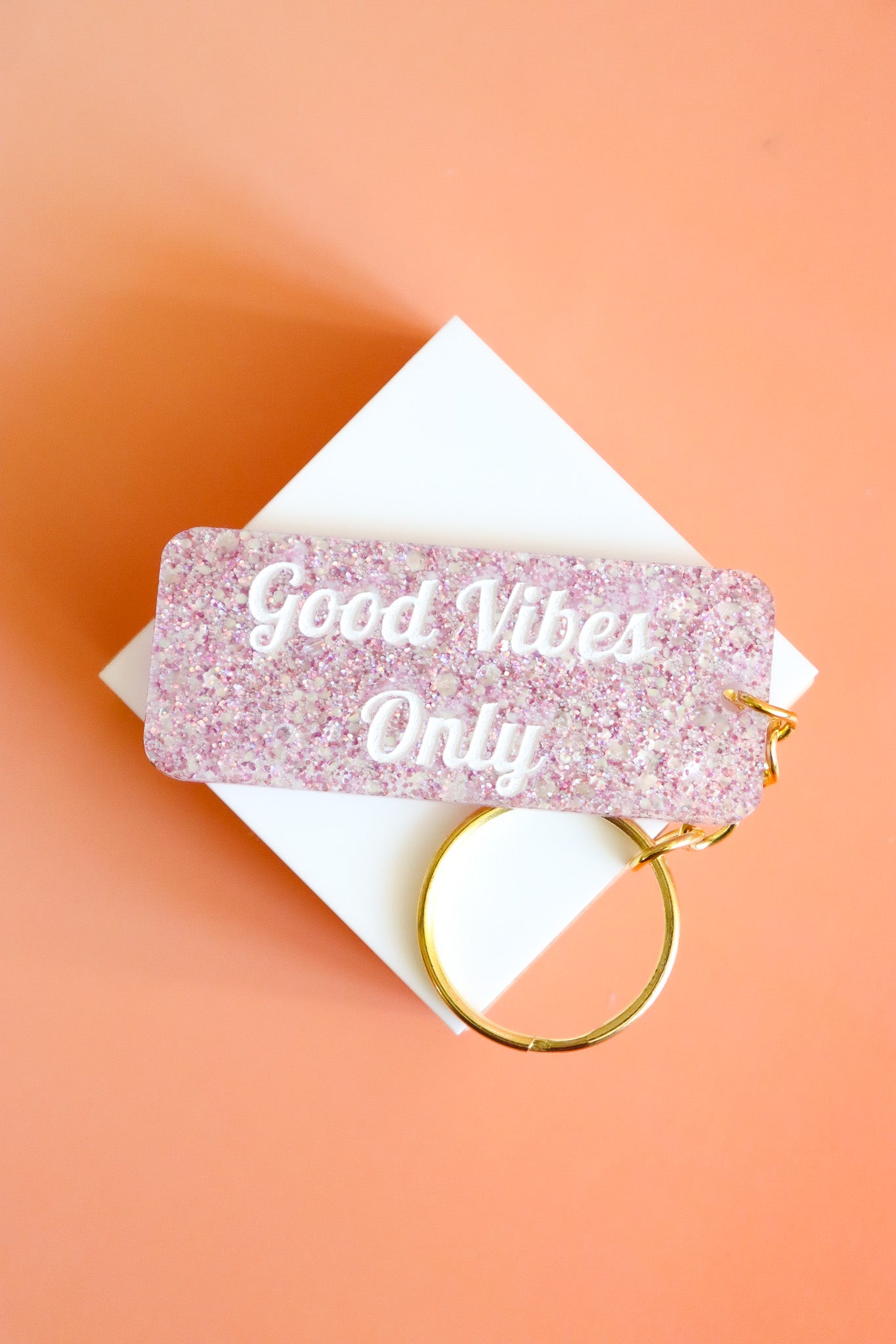 Porte clés à message - good vibes only