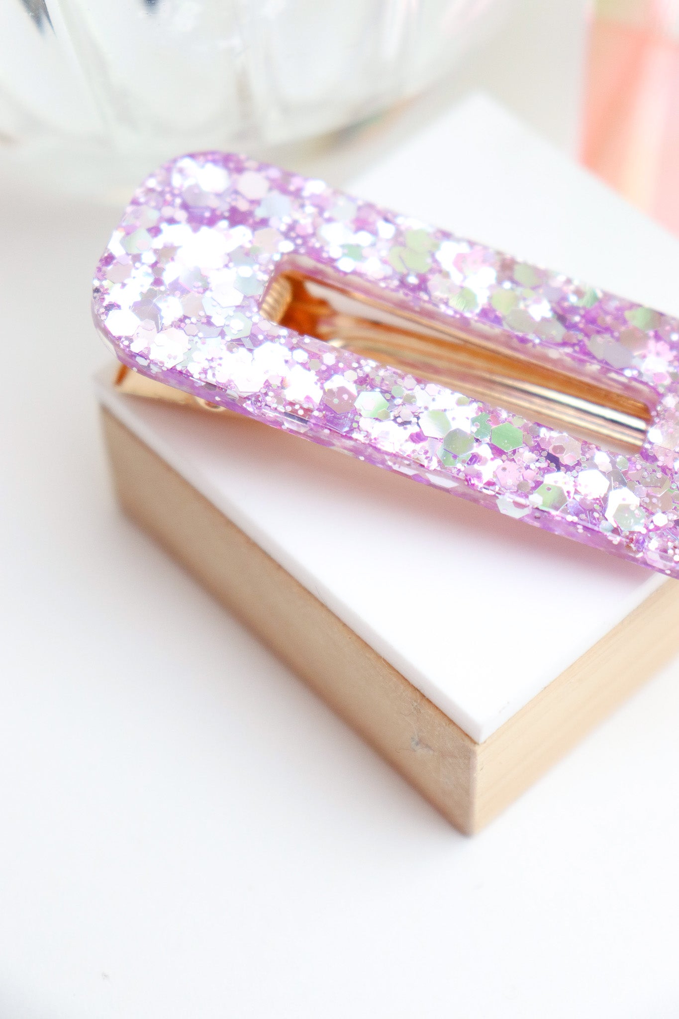 Barrette Lilas Holographique