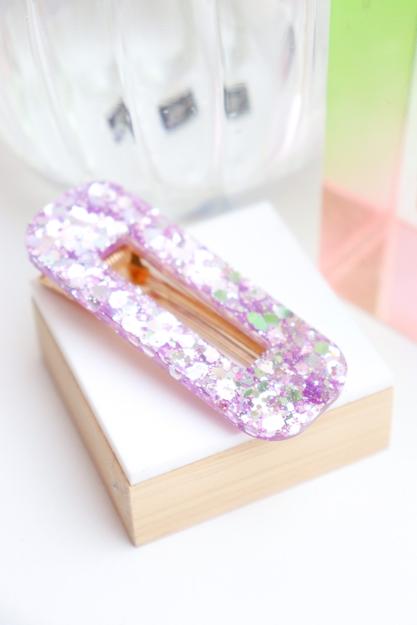 Barrette Lilas Holographique