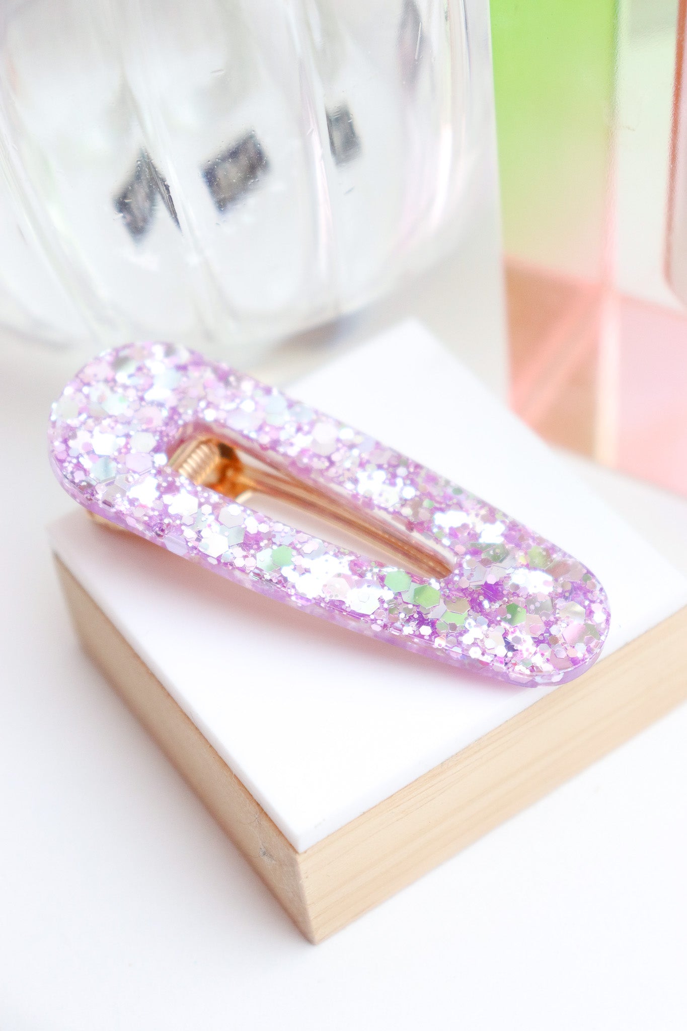 Barrette Lilas Holographique