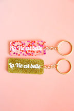 Porte clés à message - La vie est belle