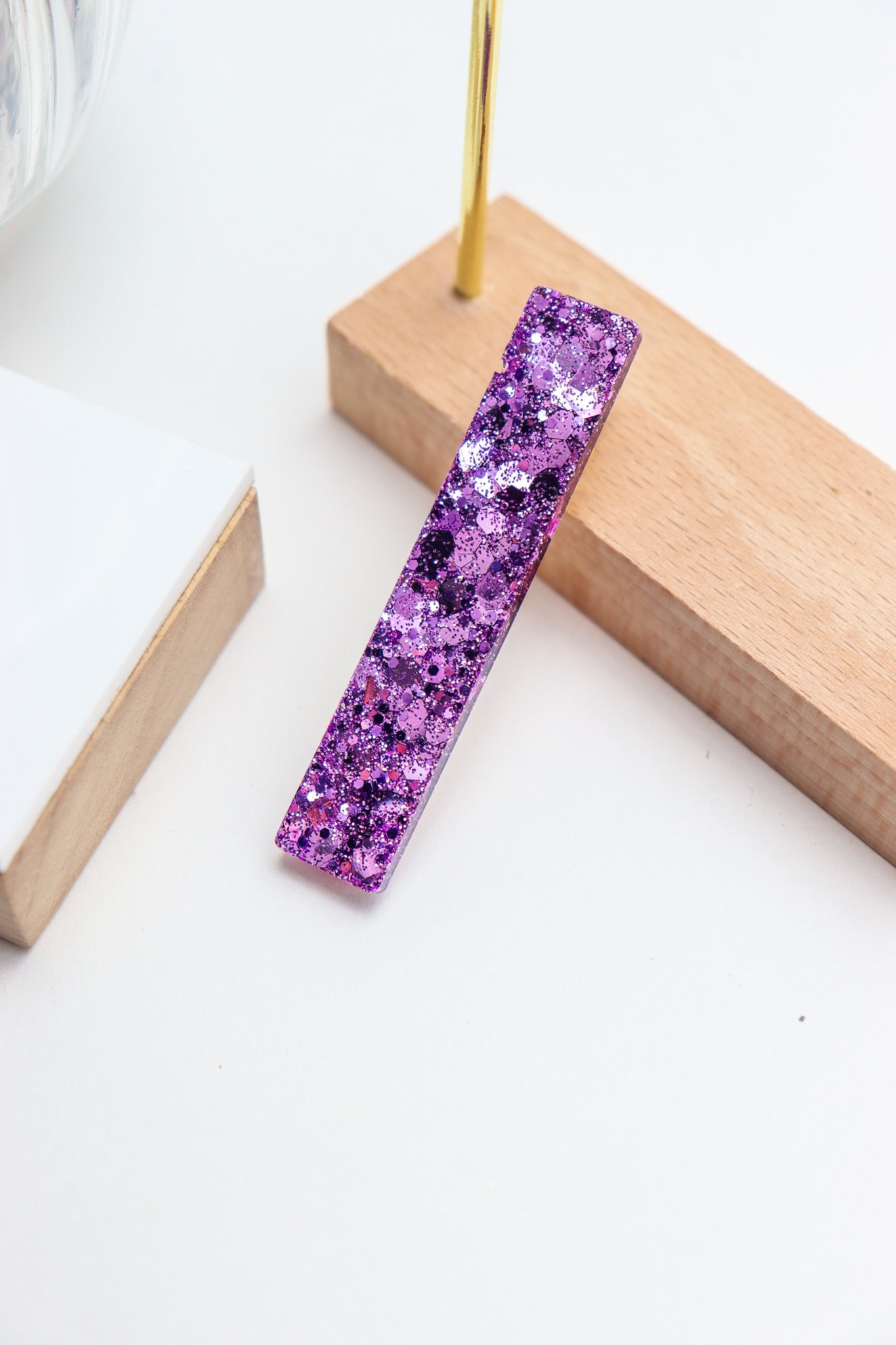 Barrette Paillettes Violettes