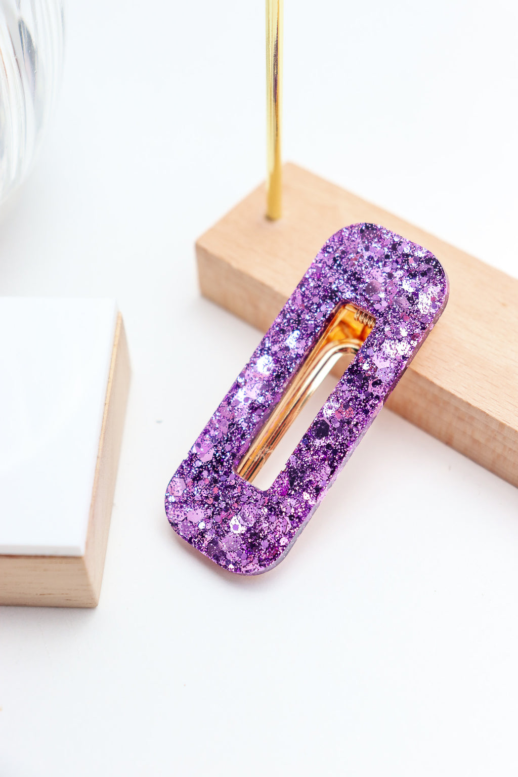 Barrette Paillettes Violettes