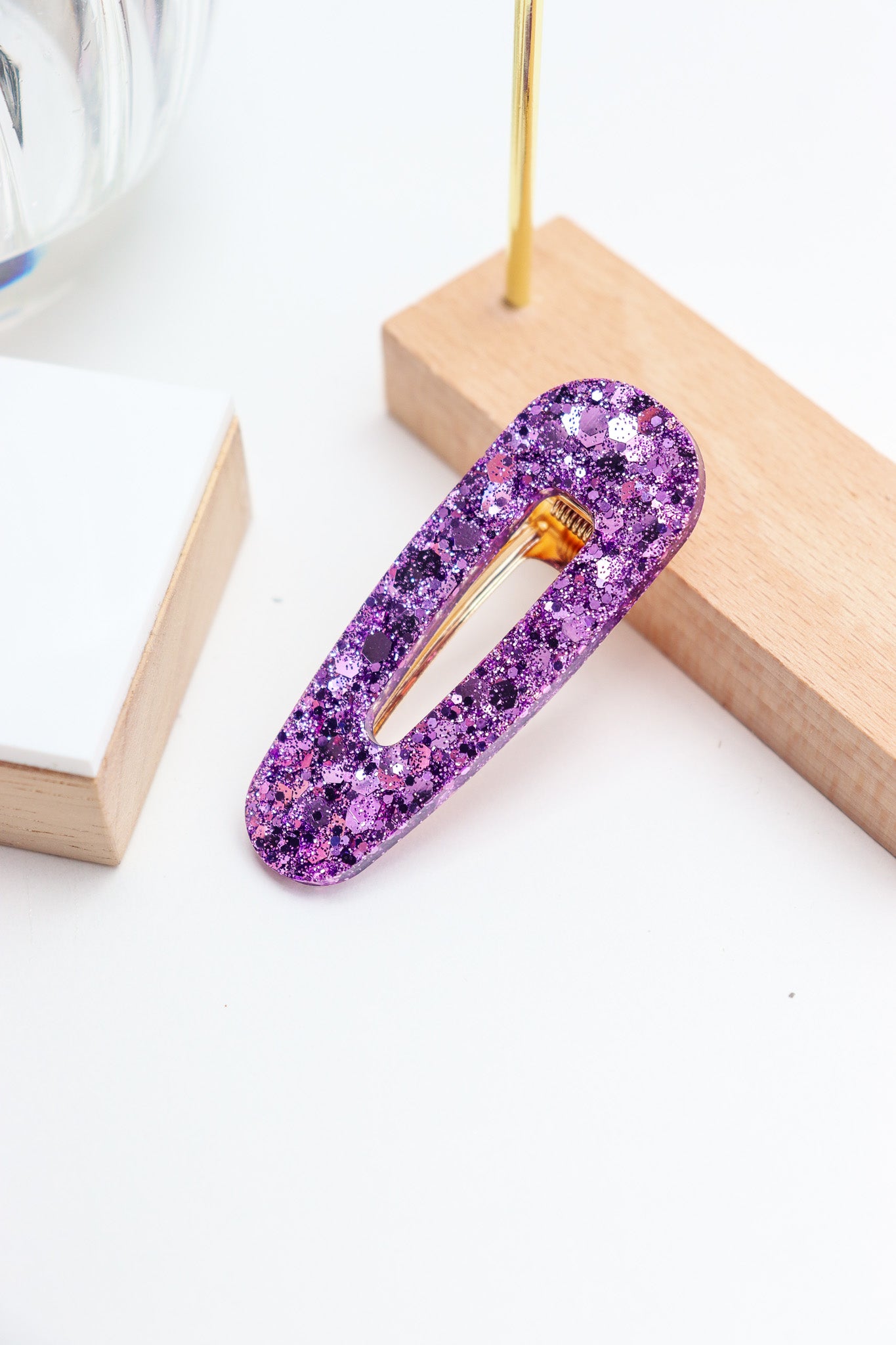 Barrette Paillettes Violettes