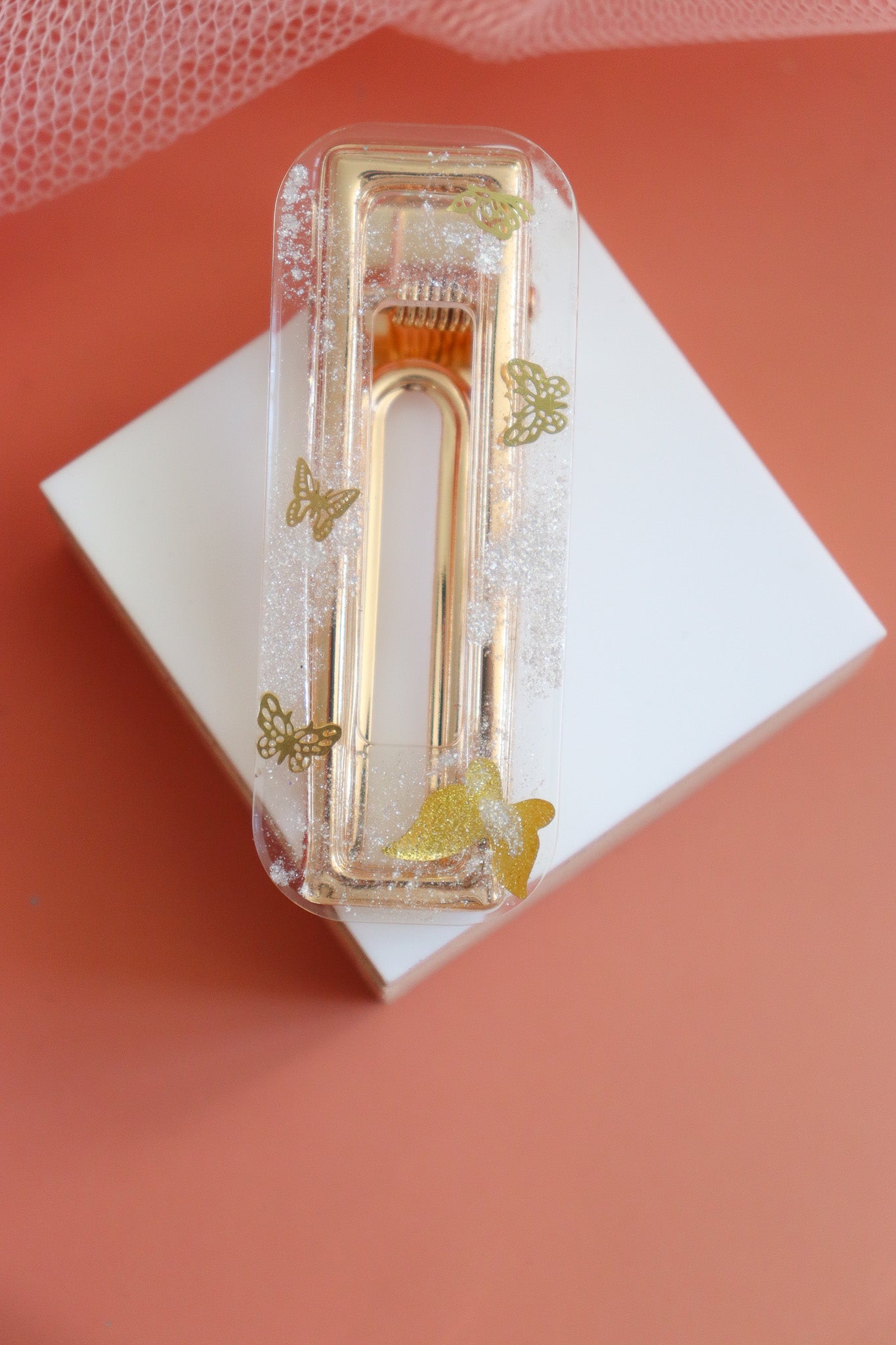 Barrette Papillon nacré