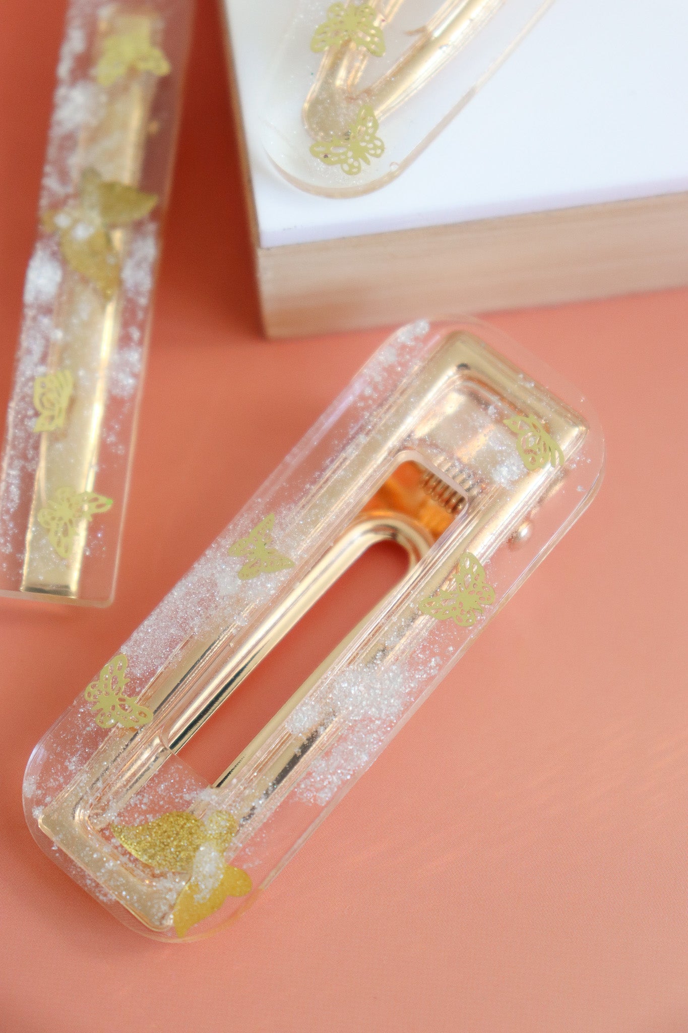 Barrette Papillon nacré