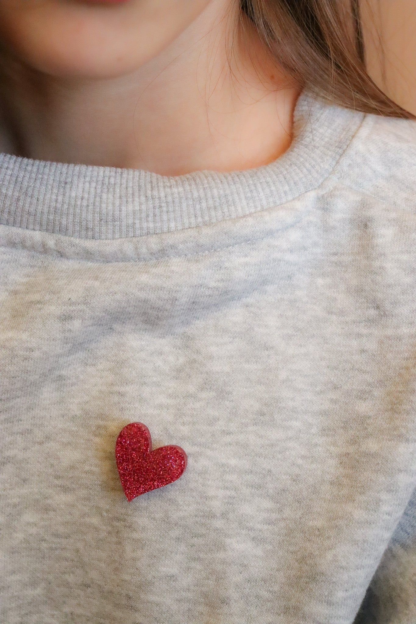 Pin's Coeur Paillettes roses